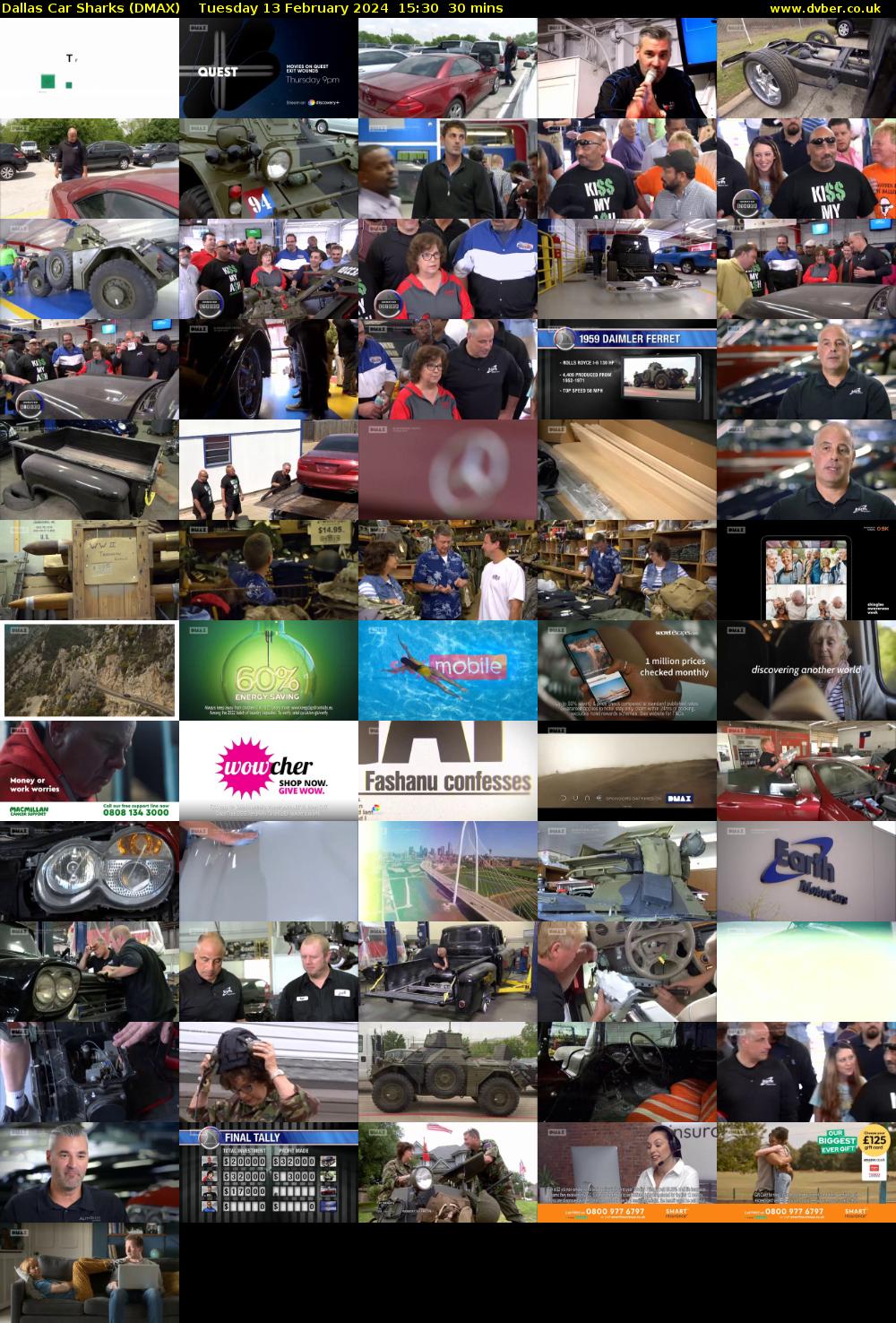 Dallas Car Sharks (DMAX) Tuesday 13 February 2024 15:30 - 16:00