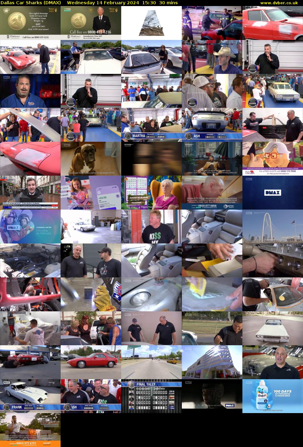 Dallas Car Sharks (DMAX) Wednesday 14 February 2024 15:30 - 16:00