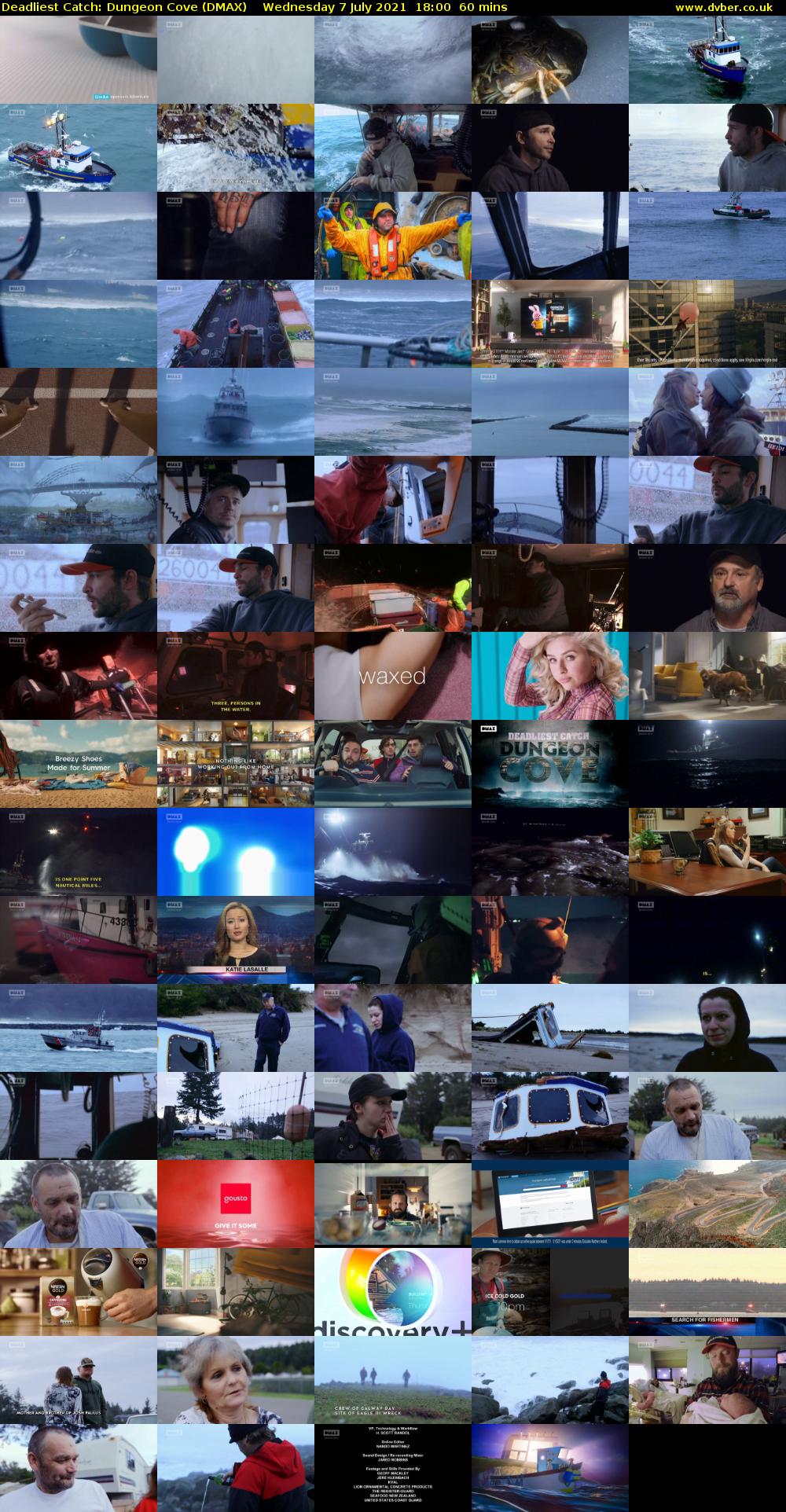Deadliest Catch: Dungeon Cove (DMAX) Wednesday 7 July 2021 18:00 - 19:00