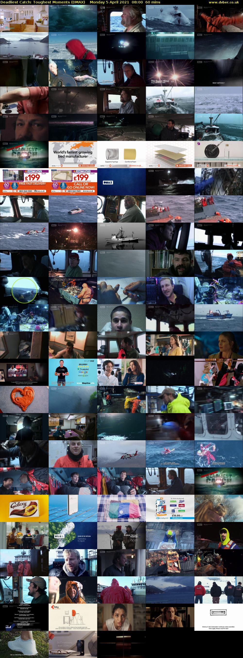 Deadliest Catch: Toughest Moments (DMAX) Monday 5 April 2021 08:00 - 09:00