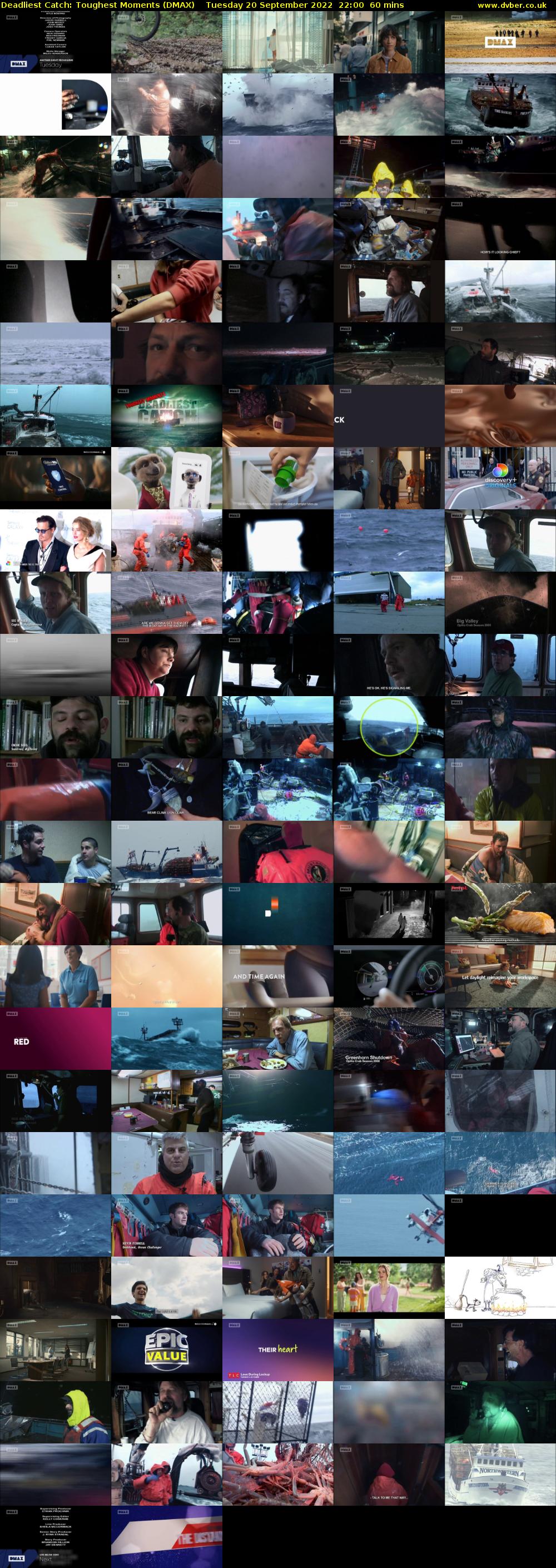 Deadliest Catch: Toughest Moments (DMAX) Tuesday 20 September 2022 22:00 - 23:00