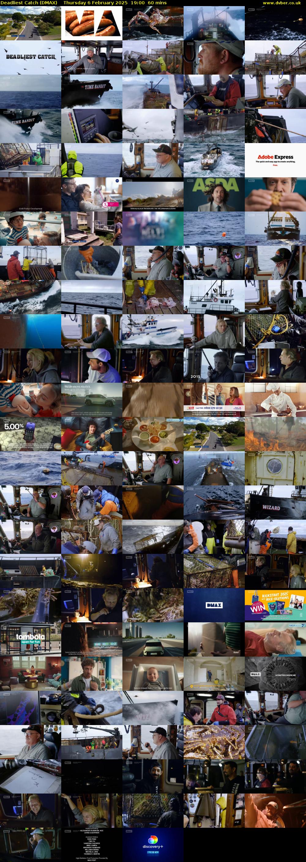 Deadliest Catch (DMAX) Thursday 6 February 2025 19:00 - 20:00