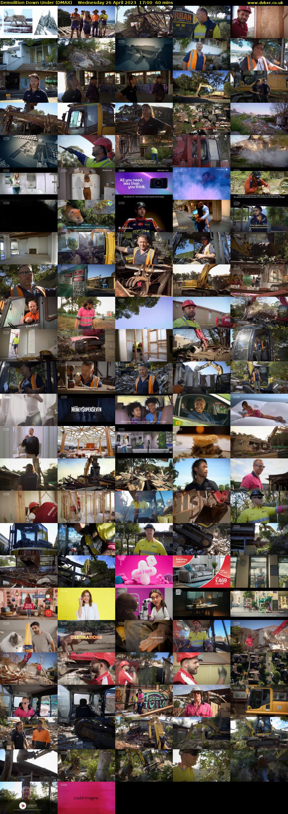 Demolition Down Under (DMAX) Wednesday 26 April 2023 17:00 - 18:00