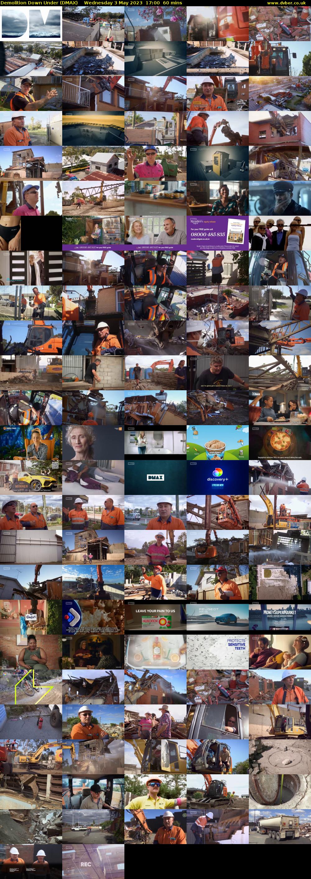 Demolition Down Under (DMAX) Wednesday 3 May 2023 17:00 - 18:00