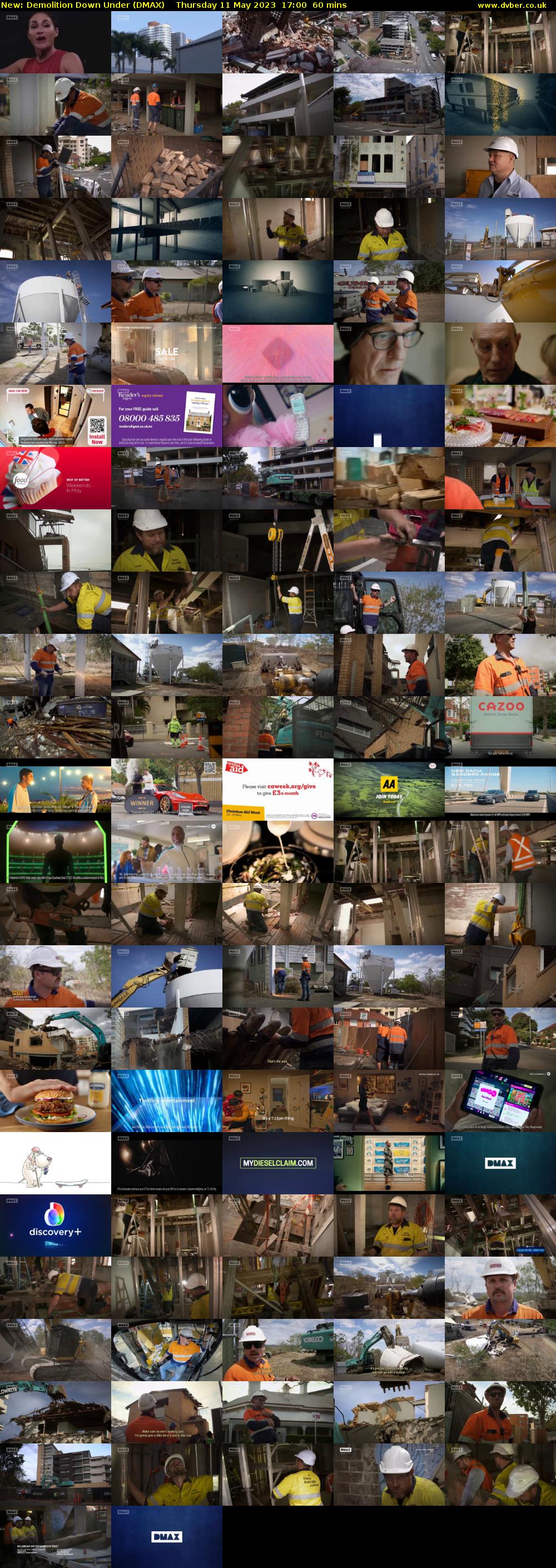 Demolition Down Under (DMAX) Thursday 11 May 2023 17:00 - 18:00