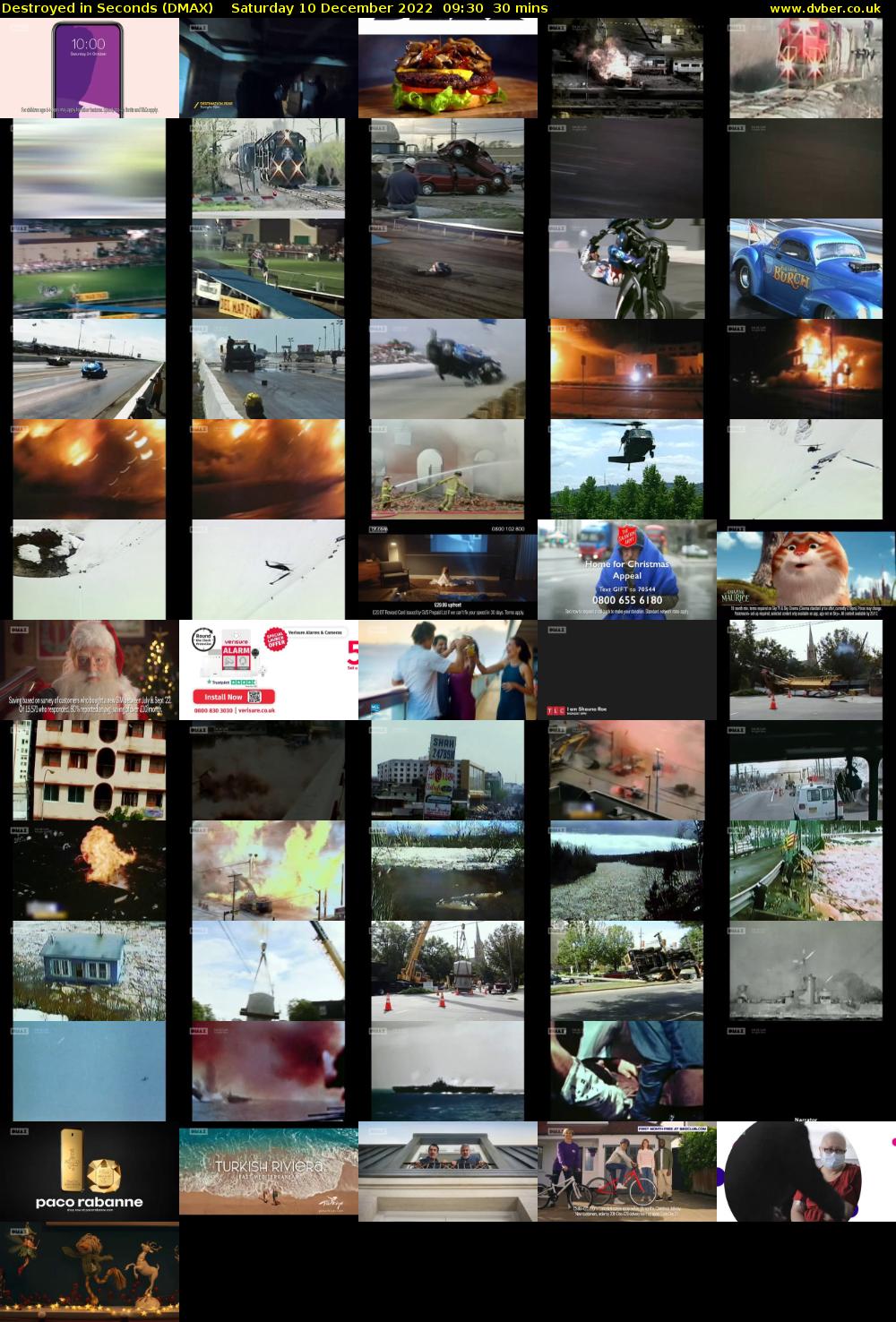 Destroyed in Seconds (DMAX) Saturday 10 December 2022 09:30 - 10:00