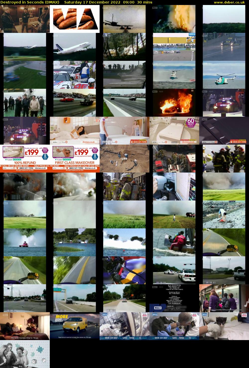 Destroyed in Seconds (DMAX) Saturday 17 December 2022 09:00 - 09:30