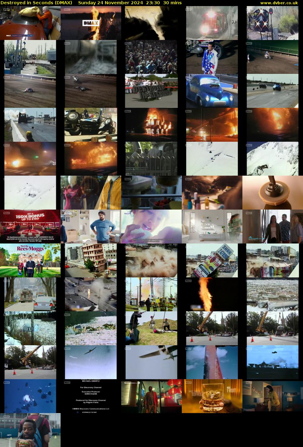 Destroyed in Seconds (DMAX) Sunday 24 November 2024 23:30 - 00:00