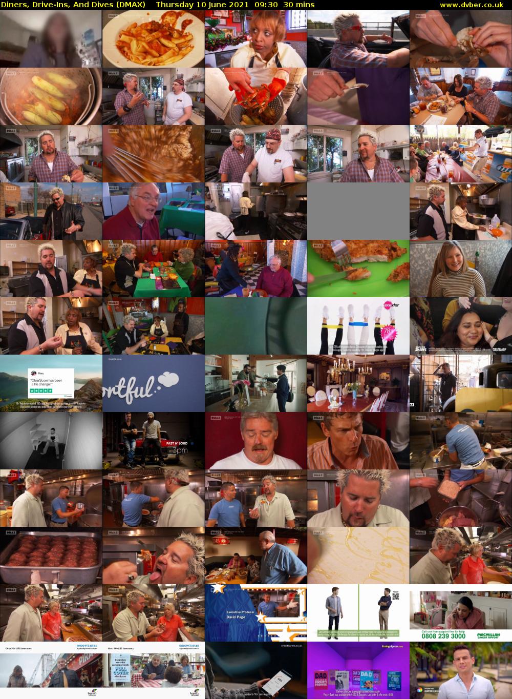 Diners, Drive-Ins, And Dives (DMAX) Thursday 10 June 2021 09:30 - 10:00