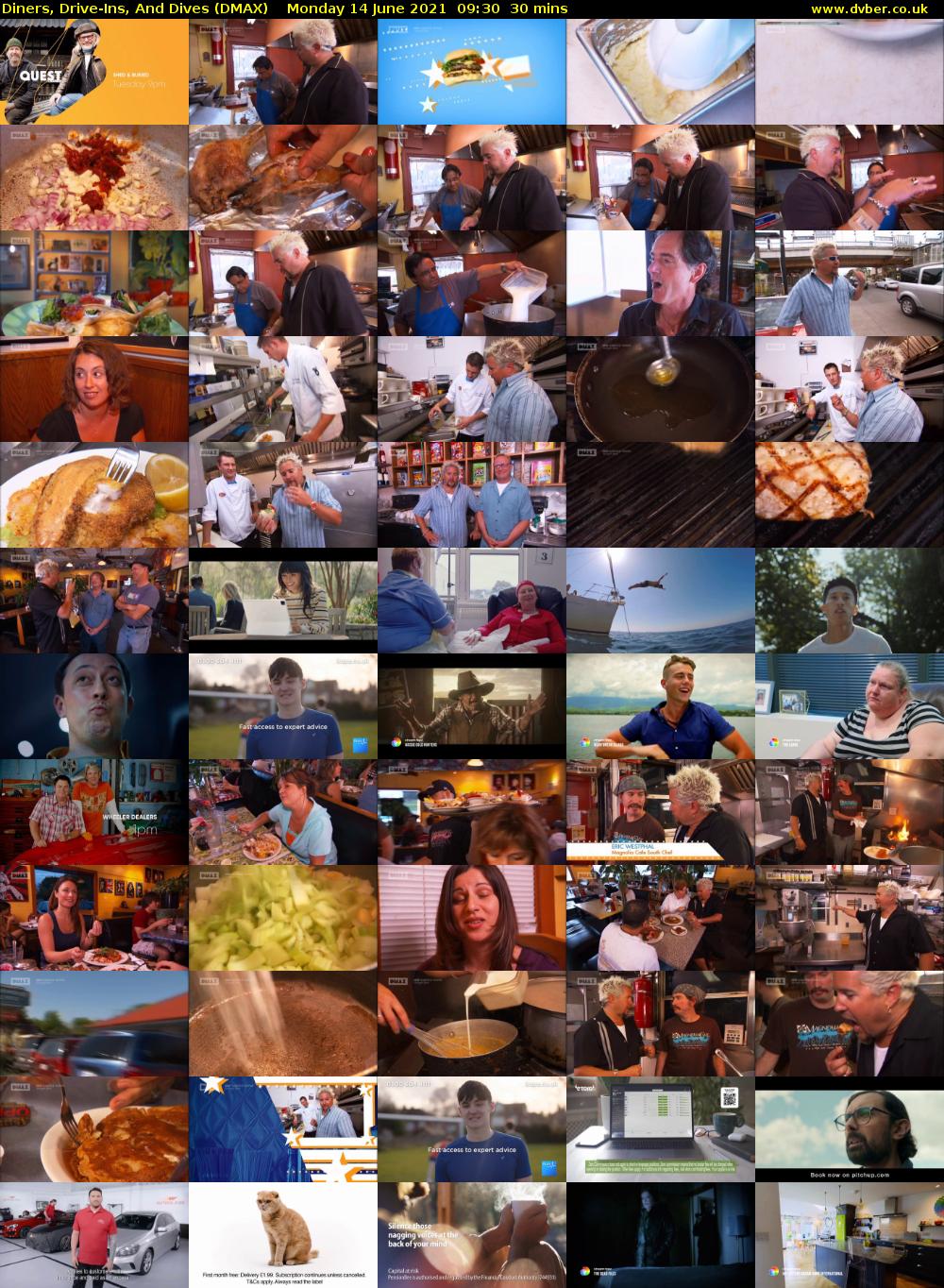 Diners, Drive-Ins, And Dives (DMAX) Monday 14 June 2021 09:30 - 10:00