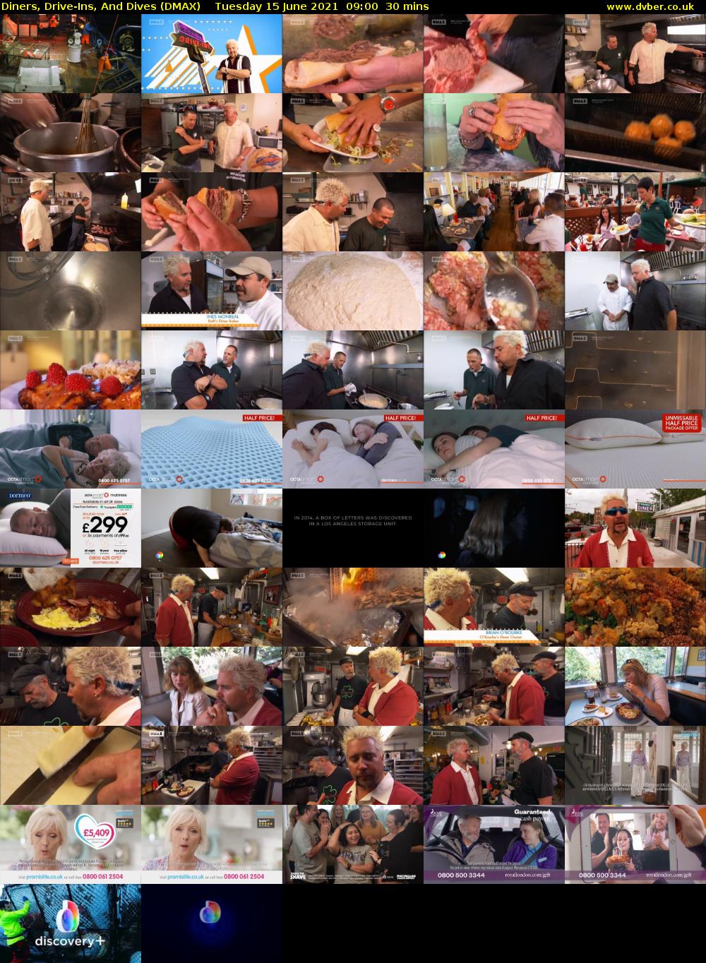 Diners, Drive-Ins, And Dives (DMAX) Tuesday 15 June 2021 09:00 - 09:30