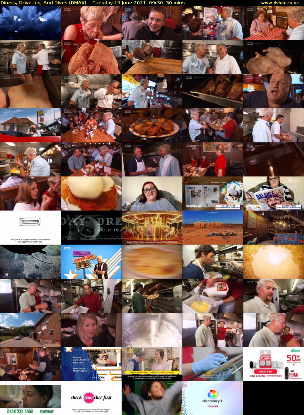 Diners, Drive-Ins, And Dives (DMAX) Tuesday 15 June 2021 09:30 - 10:00