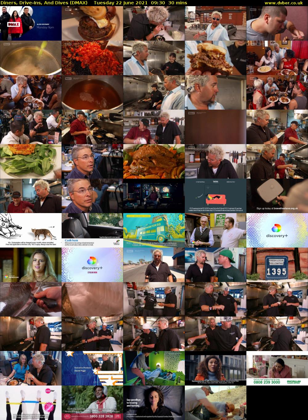 Diners, Drive-Ins, And Dives (DMAX) Tuesday 22 June 2021 09:30 - 10:00