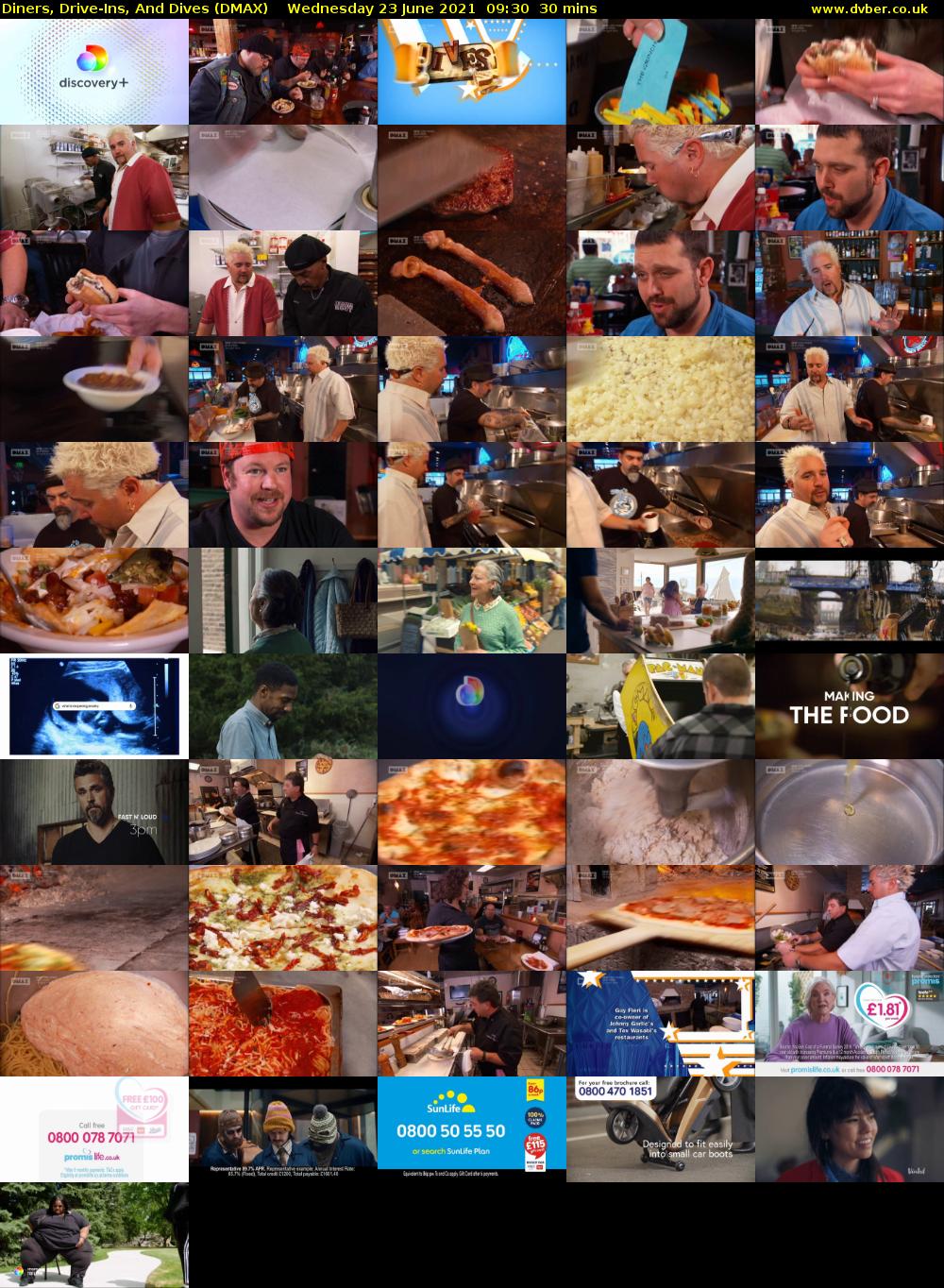 Diners, Drive-Ins, And Dives (DMAX) Wednesday 23 June 2021 09:30 - 10:00
