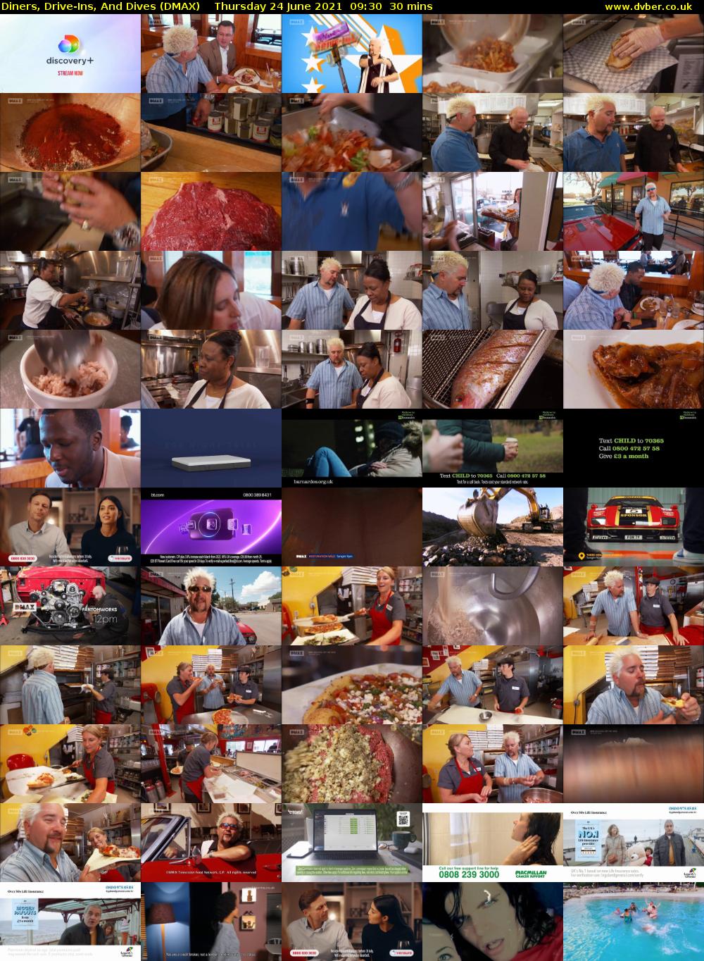 Diners, Drive-Ins, And Dives (DMAX) Thursday 24 June 2021 09:30 - 10:00