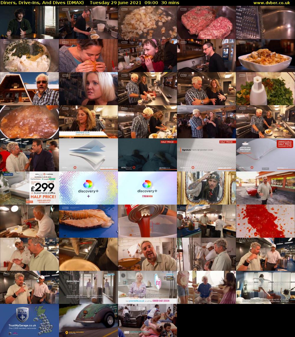 Diners, Drive-Ins, And Dives (DMAX) Tuesday 29 June 2021 09:00 - 09:30