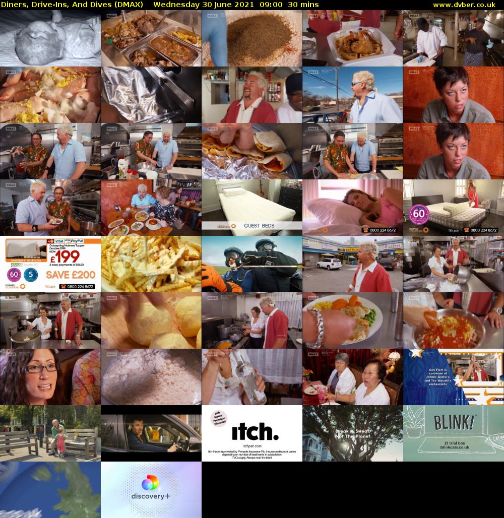 Diners, Drive-Ins, And Dives (DMAX) Wednesday 30 June 2021 09:00 - 09:30