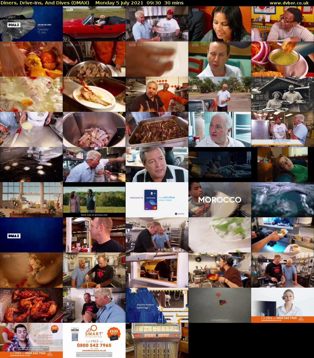 Diners, Drive-Ins, And Dives (DMAX) Monday 5 July 2021 09:30 - 10:00