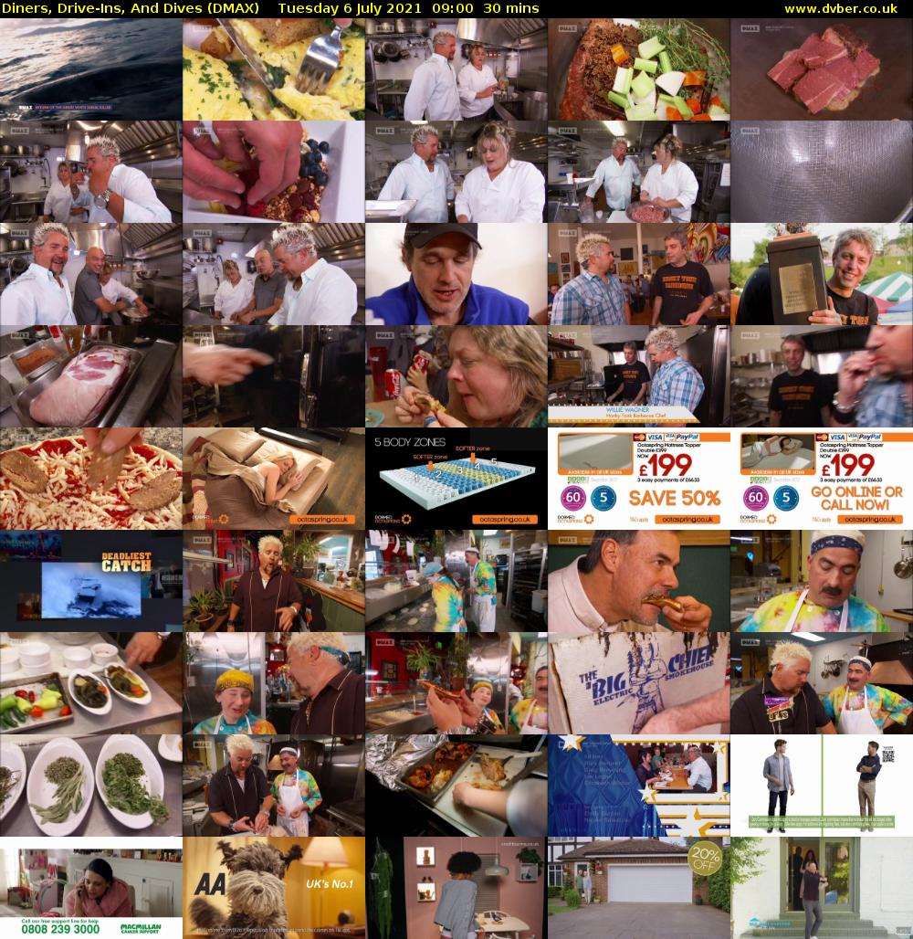 Diners, Drive-Ins, And Dives (DMAX) Tuesday 6 July 2021 09:00 - 09:30