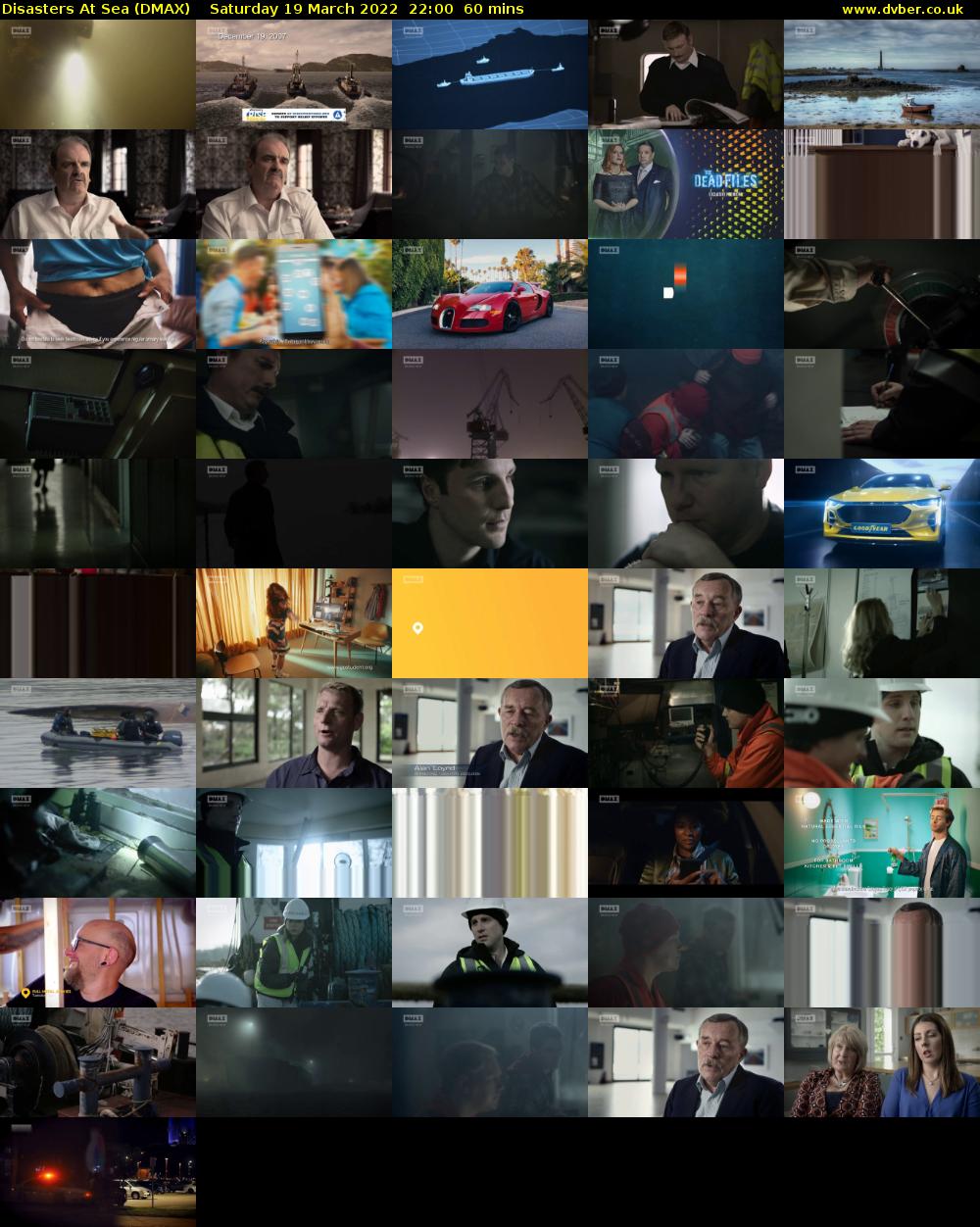 Disasters At Sea (DMAX) Saturday 19 March 2022 22:00 - 23:00