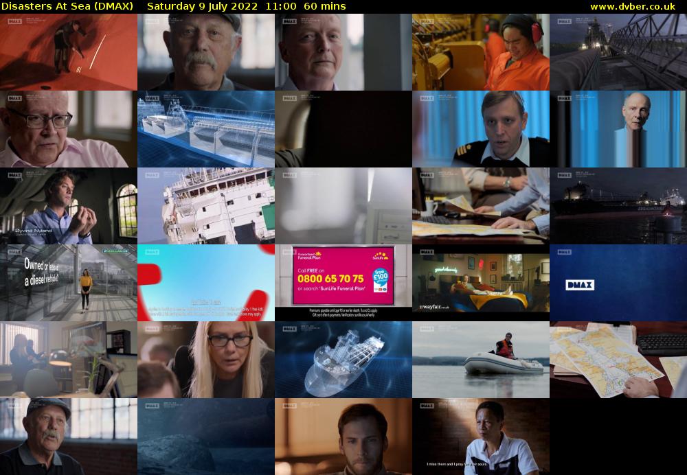 Disasters At Sea (DMAX) Saturday 9 July 2022 11:00 - 12:00