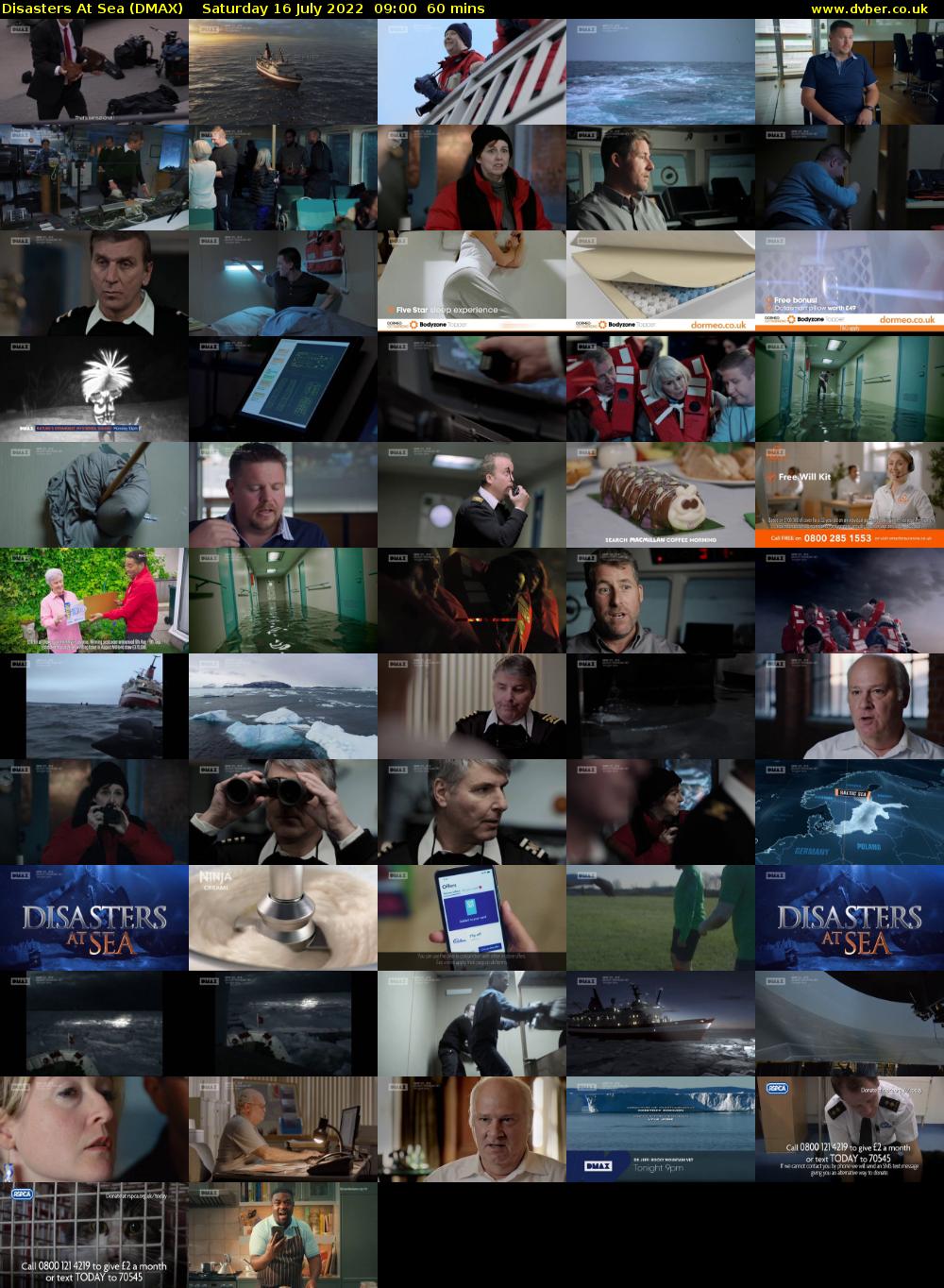 Disasters At Sea (DMAX) Saturday 16 July 2022 09:00 - 10:00