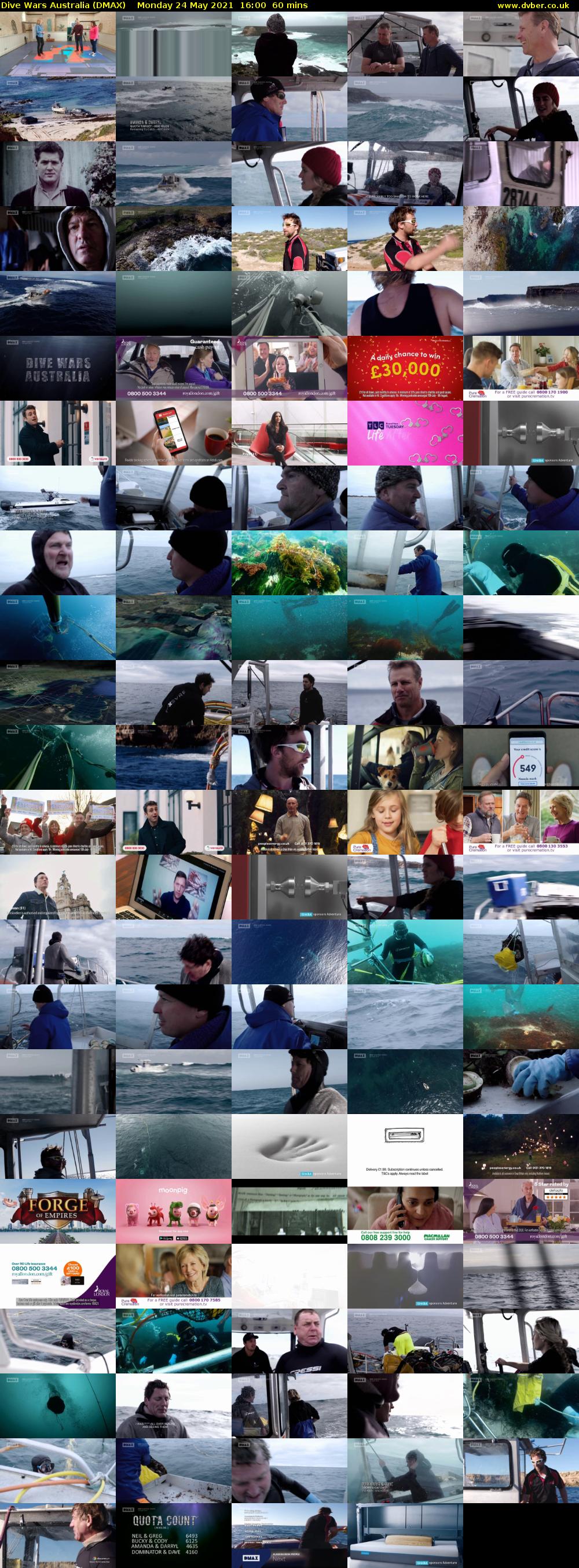 Dive Wars Australia (DMAX) Monday 24 May 2021 16:00 - 17:00