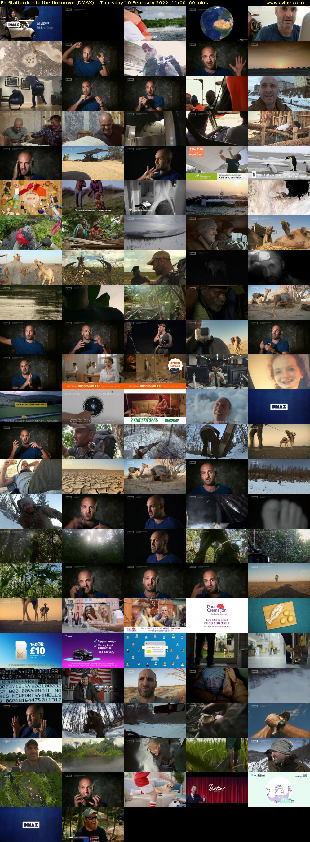Ed Stafford: Into the Unknown (DMAX) Thursday 10 February 2022 11:00 - 12:00