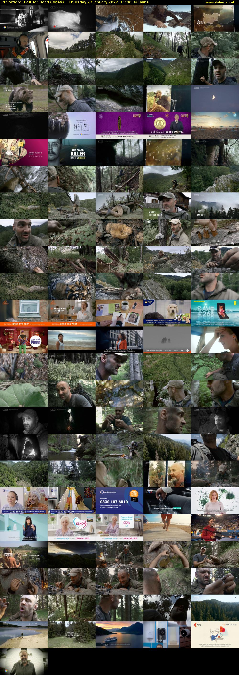 Ed Stafford: Left for Dead (DMAX) Thursday 27 January 2022 11:00 - 12:00