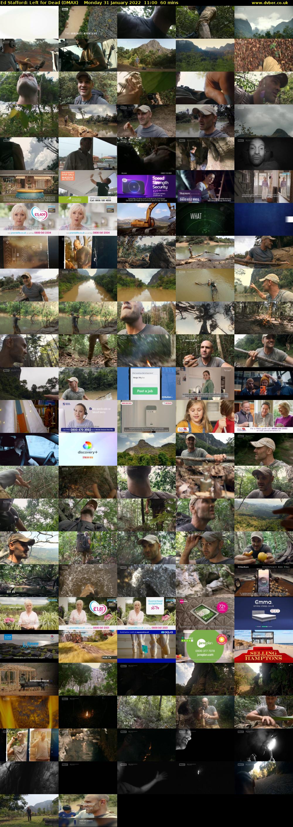 Ed Stafford: Left for Dead (DMAX) Monday 31 January 2022 11:00 - 12:00