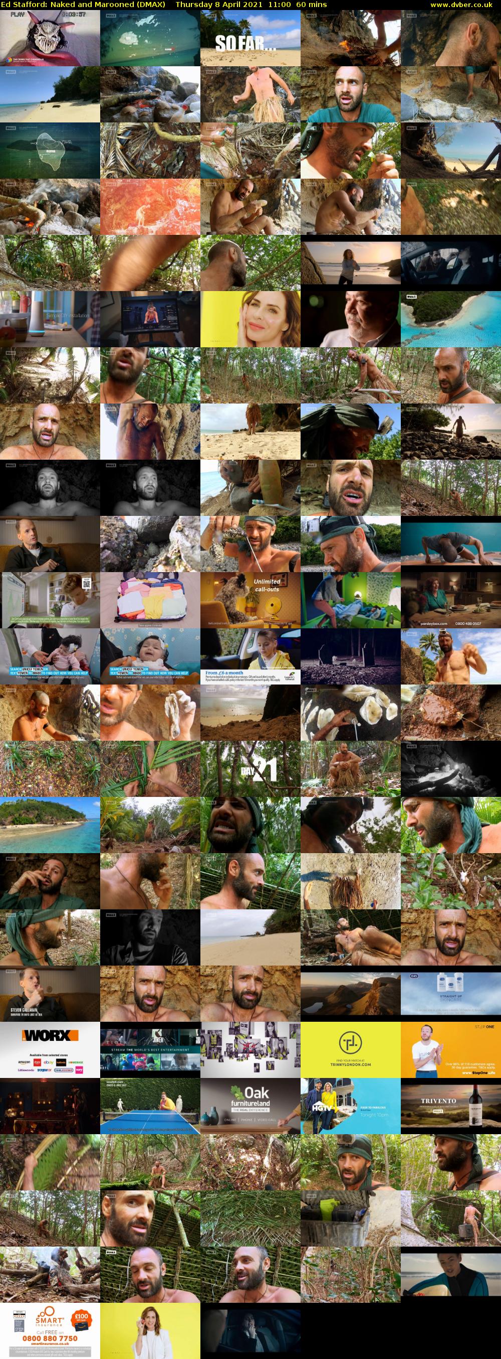 Ed Stafford: Naked and Marooned (DMAX) Thursday 8 April 2021 11:00 - 12:00