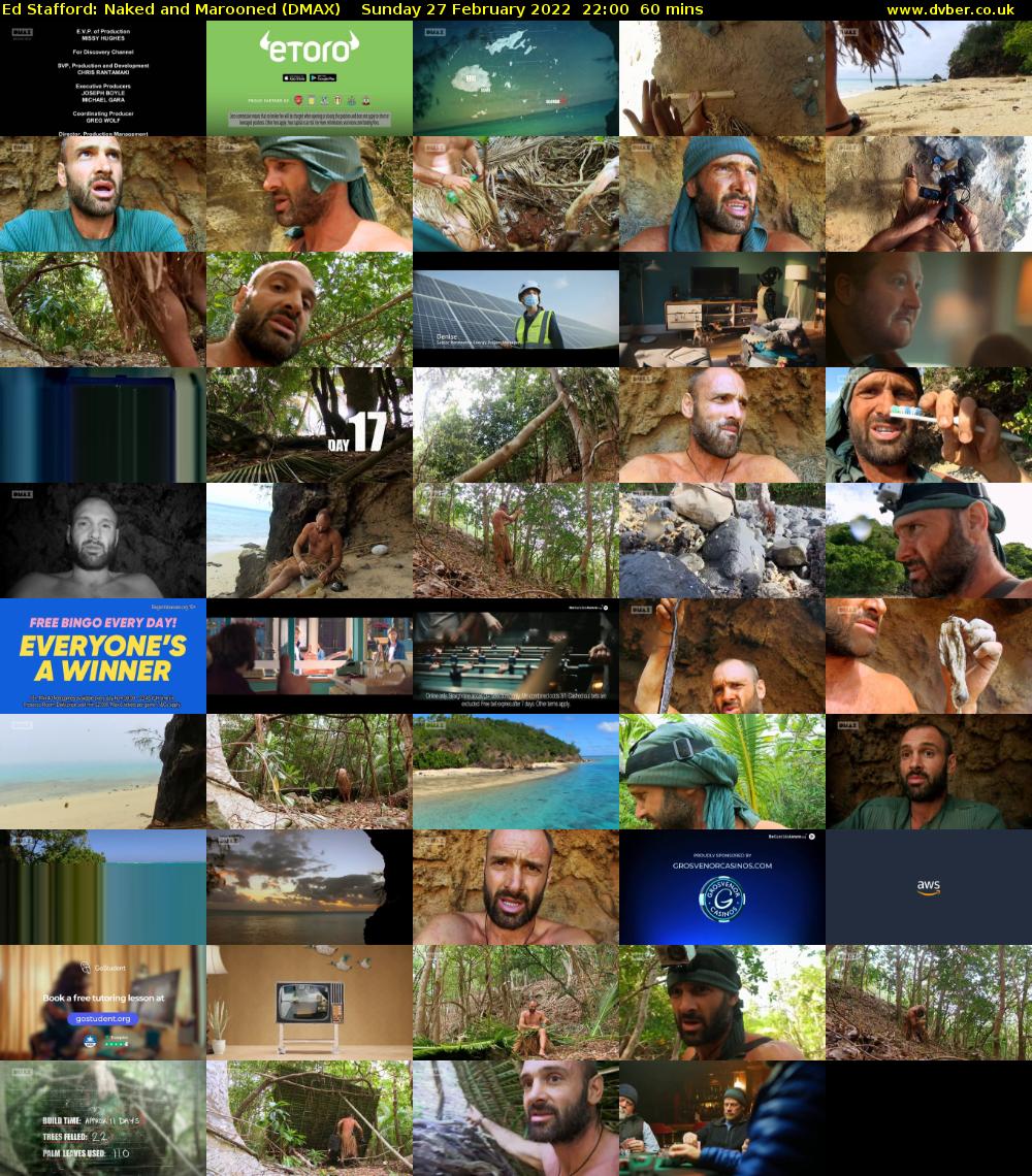 Ed Stafford: Naked and Marooned (DMAX) Sunday 27 February 2022 22:00 - 23:00