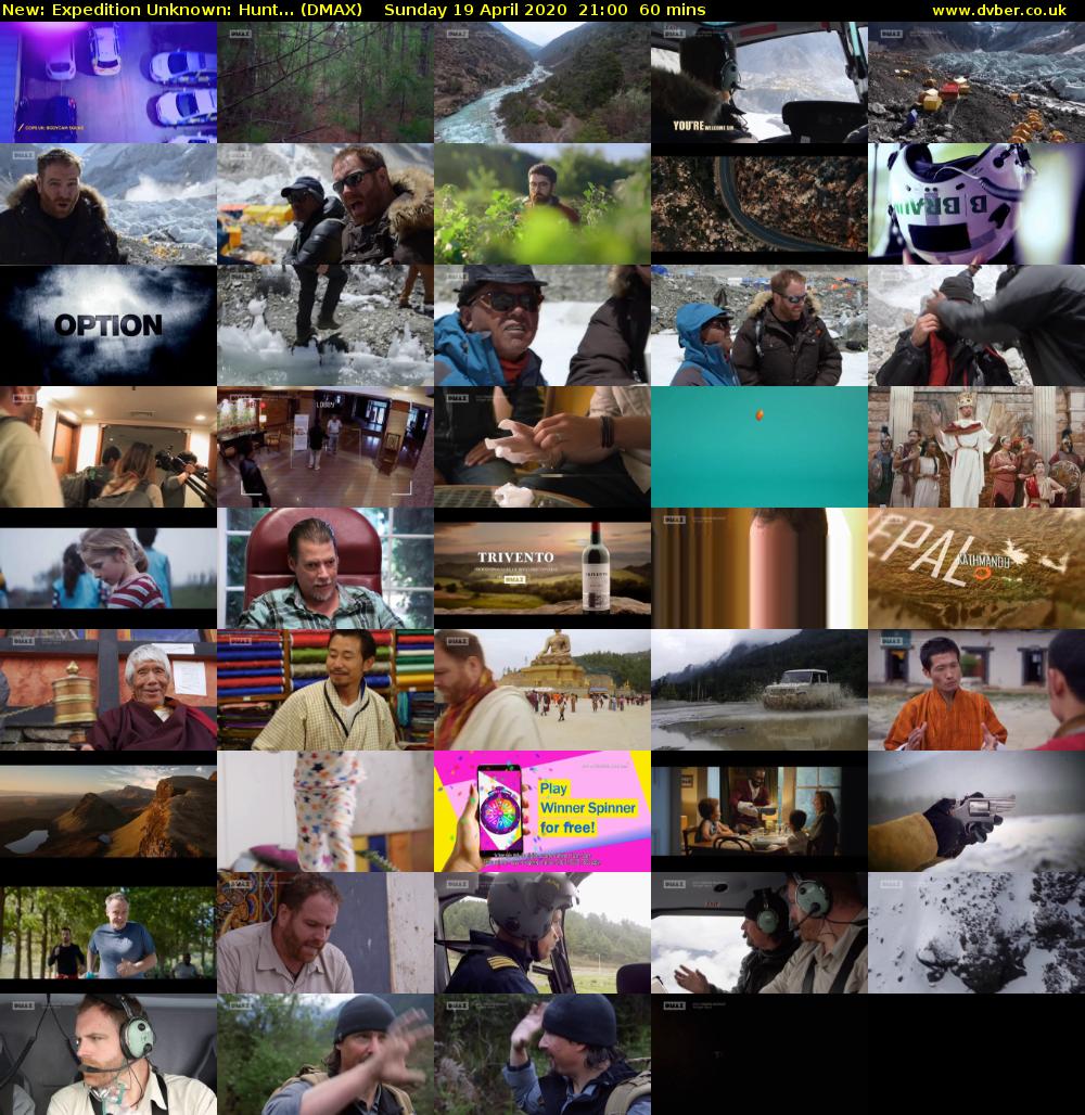 Expedition Unknown: Hunt... (DMAX) Sunday 19 April 2020 21:00 - 22:00
