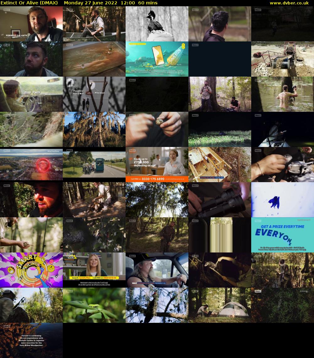 Extinct Or Alive (DMAX) Monday 27 June 2022 12:00 - 13:00