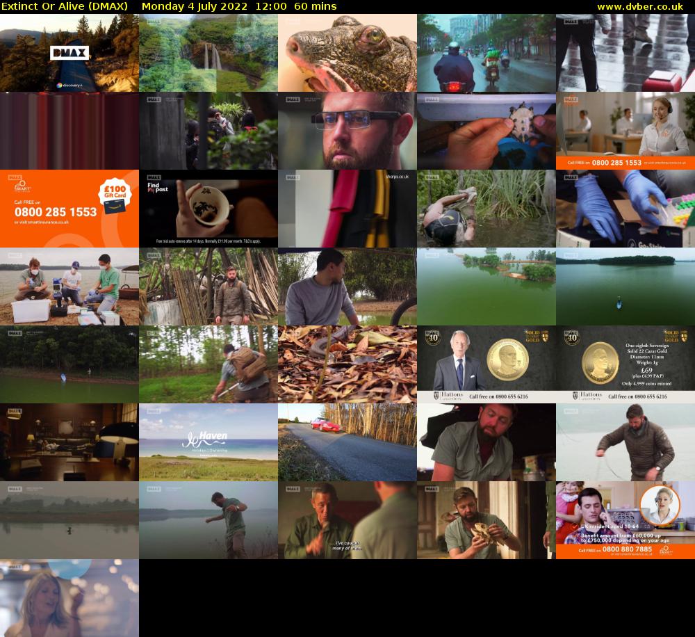 Extinct Or Alive (DMAX) Monday 4 July 2022 12:00 - 13:00