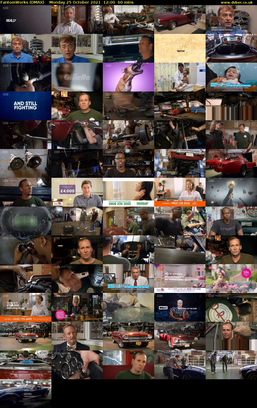 FantomWorks (DMAX) Monday 25 October 2021 12:00 - 13:00