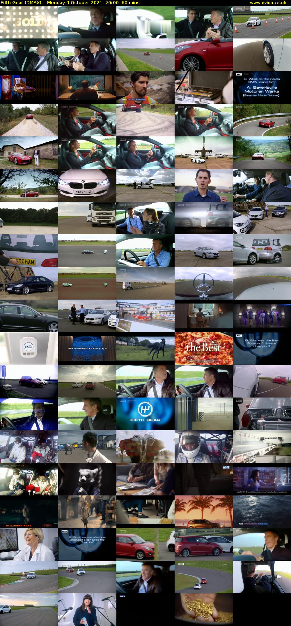 Fifth Gear (DMAX) Monday 4 October 2021 20:00 - 21:00
