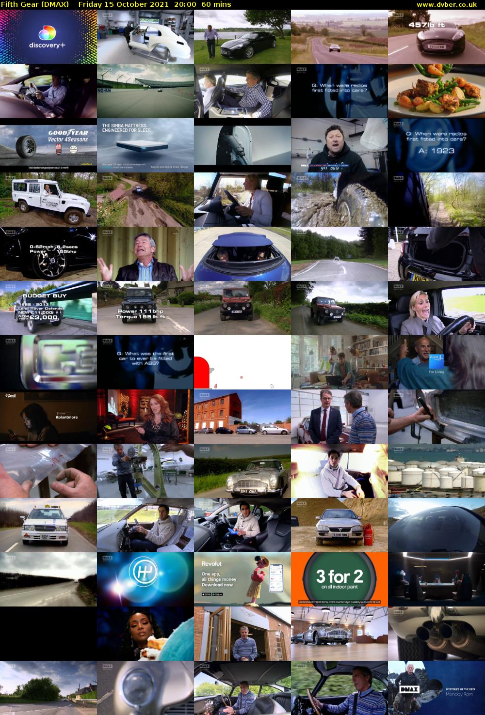 Fifth Gear (DMAX) Friday 15 October 2021 20:00 - 21:00