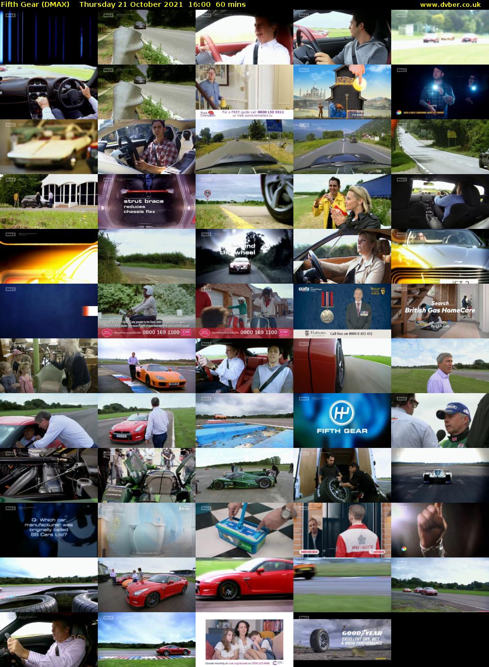 Fifth Gear (DMAX) Thursday 21 October 2021 16:00 - 17:00