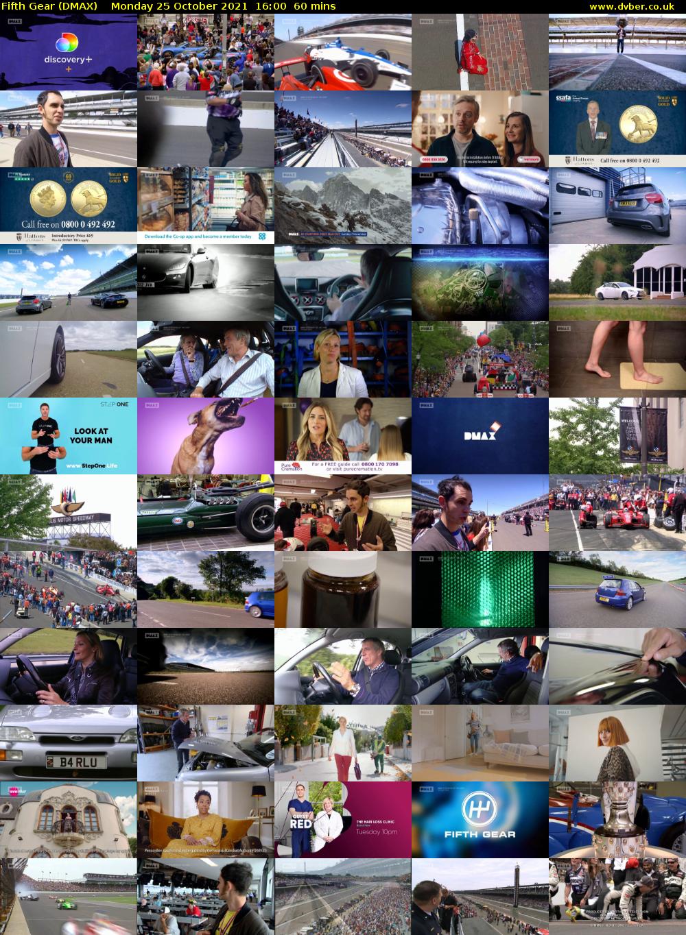 Fifth Gear (DMAX) Monday 25 October 2021 16:00 - 17:00