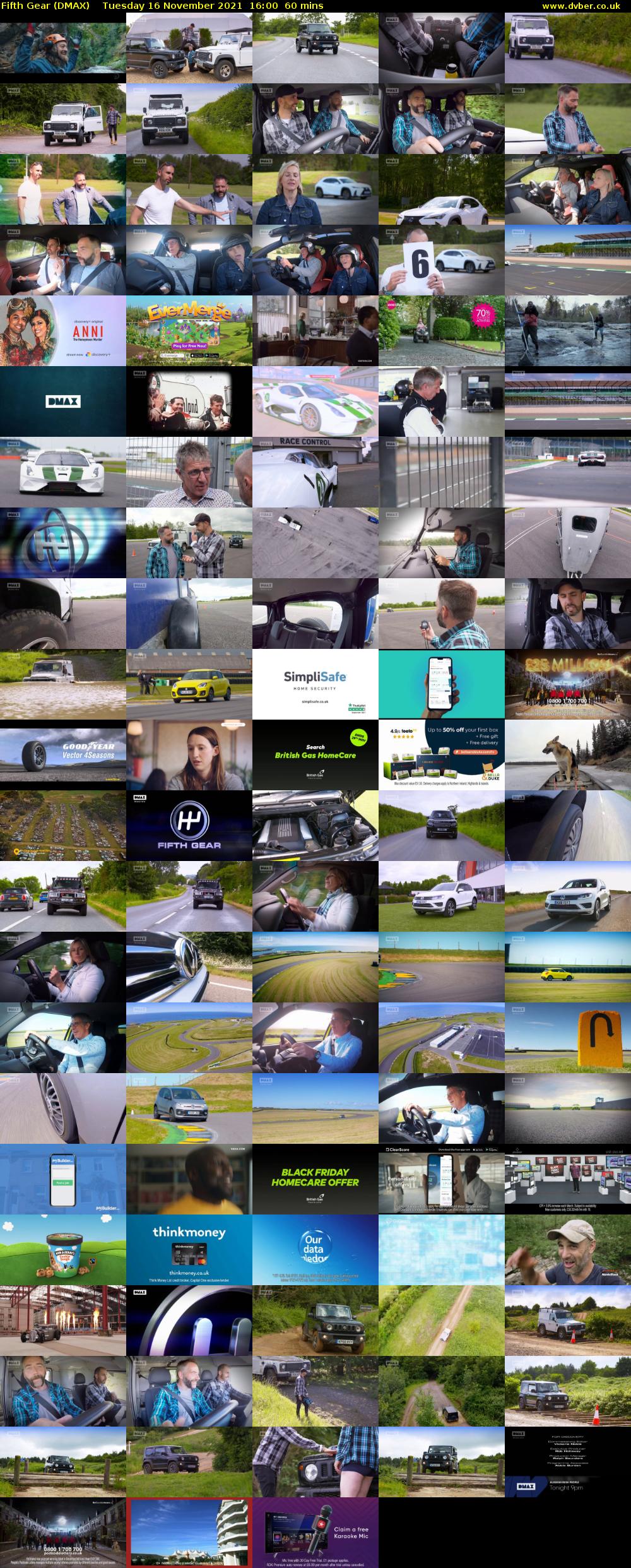 Fifth Gear (DMAX) Tuesday 16 November 2021 16:00 - 17:00