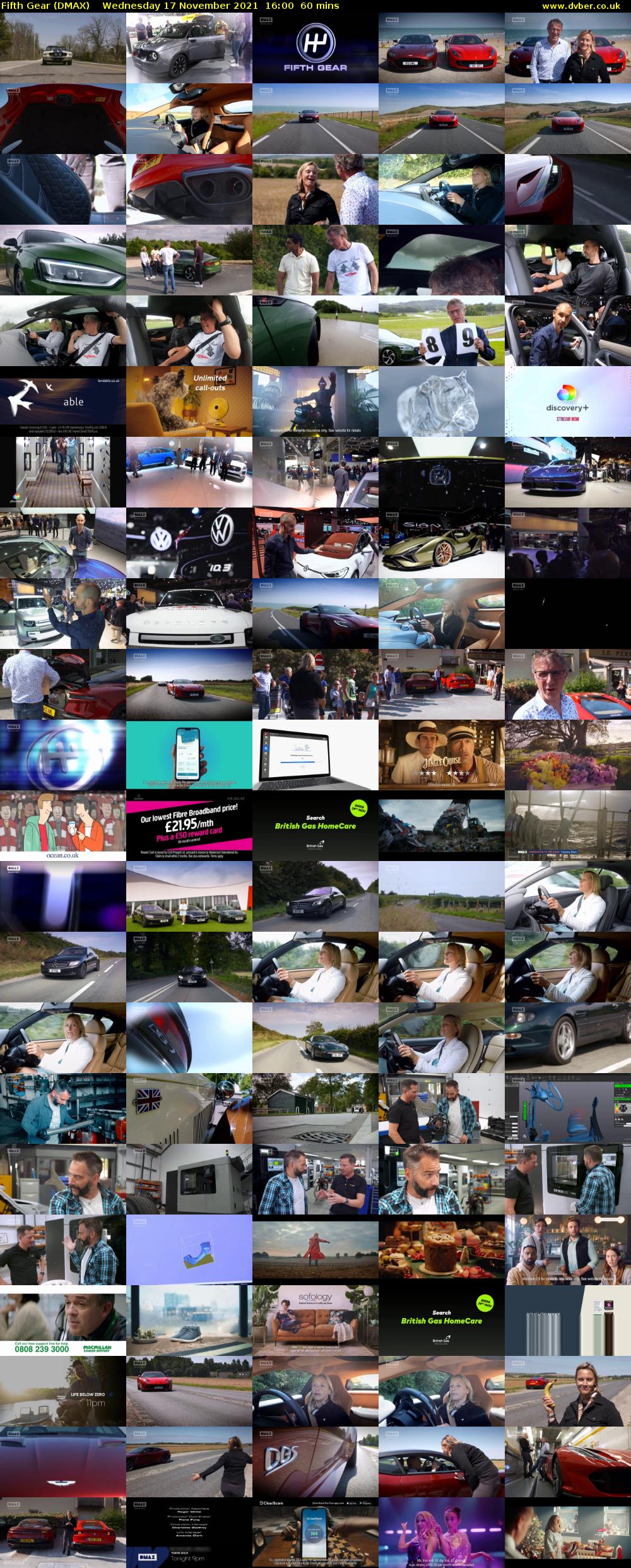 Fifth Gear (DMAX) Wednesday 17 November 2021 16:00 - 17:00