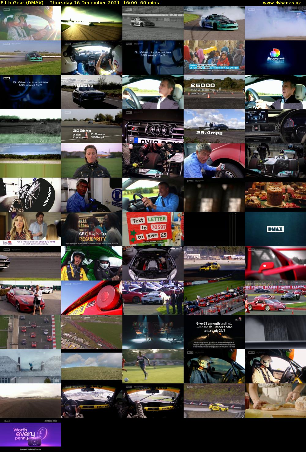 Fifth Gear (DMAX) Thursday 16 December 2021 16:00 - 17:00