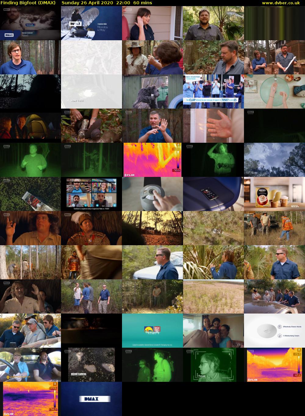 Finding Bigfoot (DMAX) Sunday 26 April 2020 22:00 - 23:00