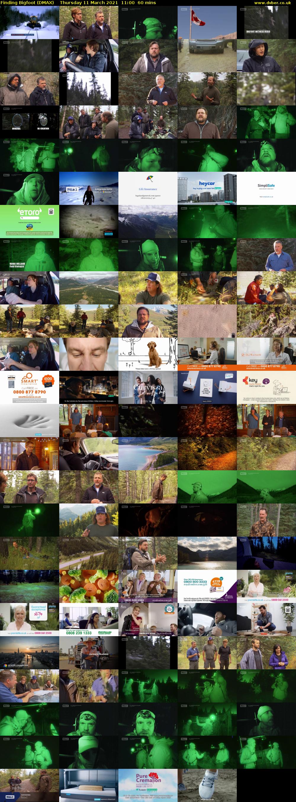 Finding Bigfoot (DMAX) Thursday 11 March 2021 11:00 - 12:00