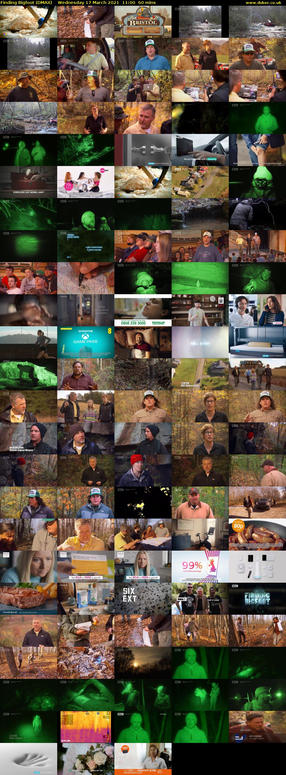 Finding Bigfoot (DMAX) Wednesday 17 March 2021 11:00 - 12:00