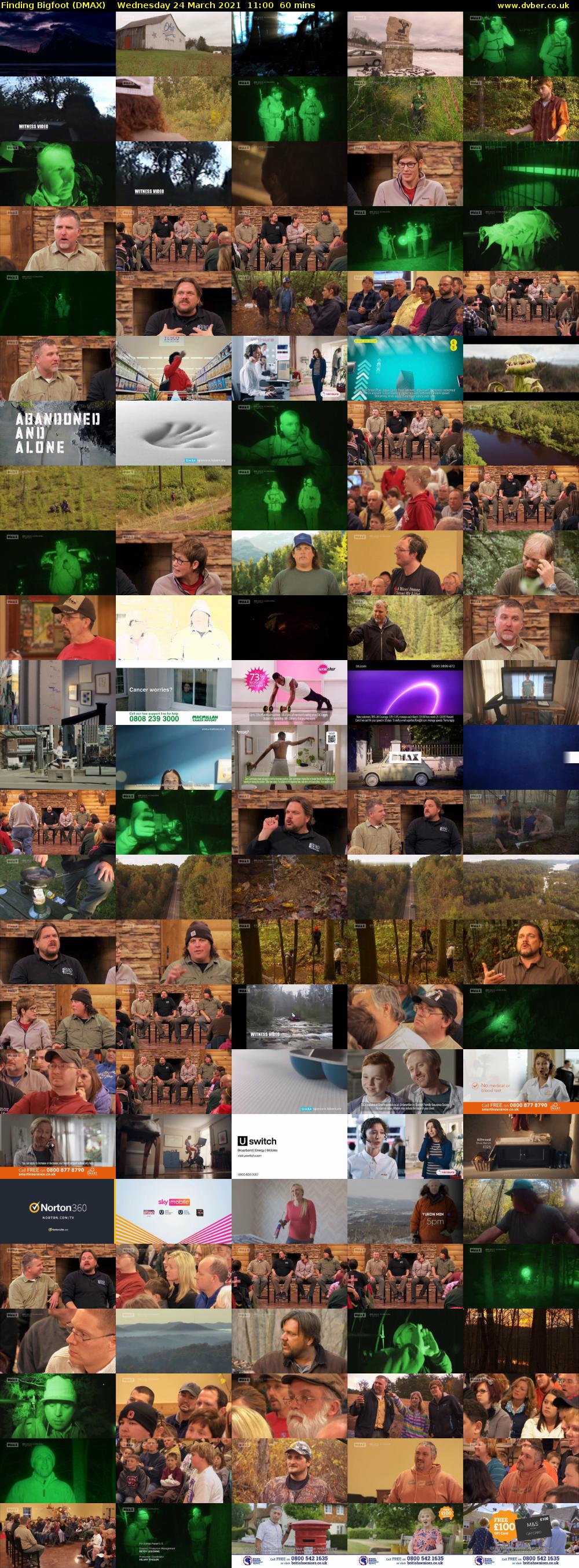 Finding Bigfoot (DMAX) Wednesday 24 March 2021 11:00 - 12:00