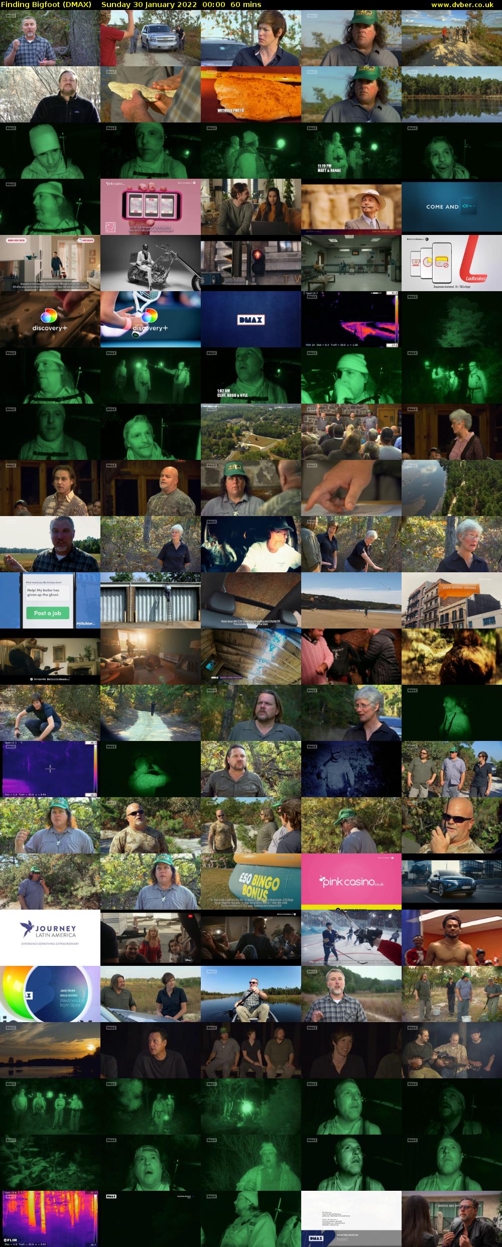 Finding Bigfoot (DMAX) Sunday 30 January 2022 00:00 - 01:00