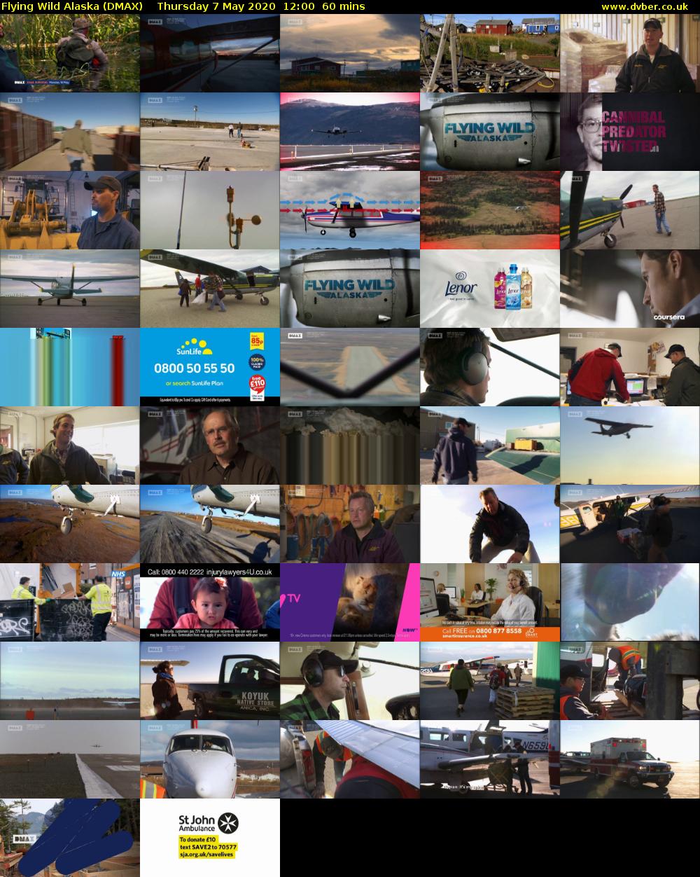 Flying Wild Alaska (DMAX) Thursday 7 May 2020 12:00 - 13:00