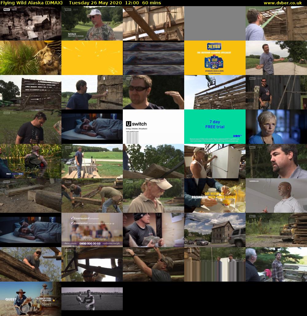 Flying Wild Alaska (DMAX) Tuesday 26 May 2020 12:00 - 13:00